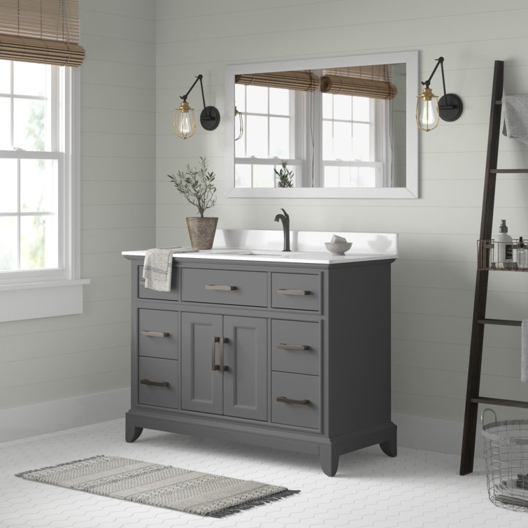 Red Barrel Studio® Valor 48" Single Bathroom Vanity Set with Mirror